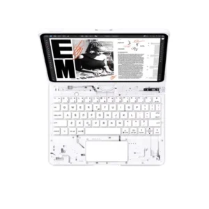 iFacetech Magic Keyboard for iPad 11/10/9/8/7 - Clear White, Clear Series